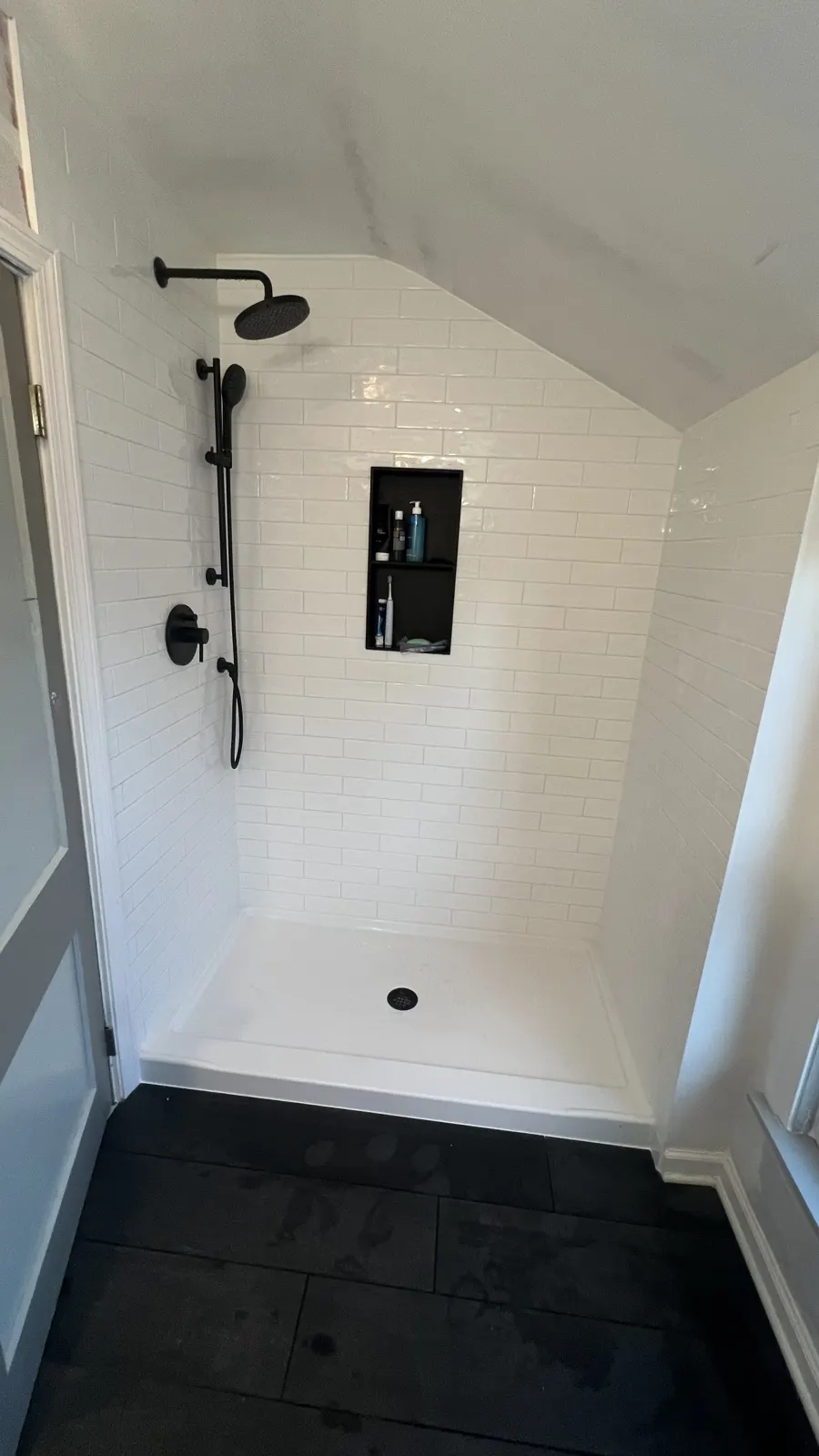 walk-in shower by Custom Renovations by Dave